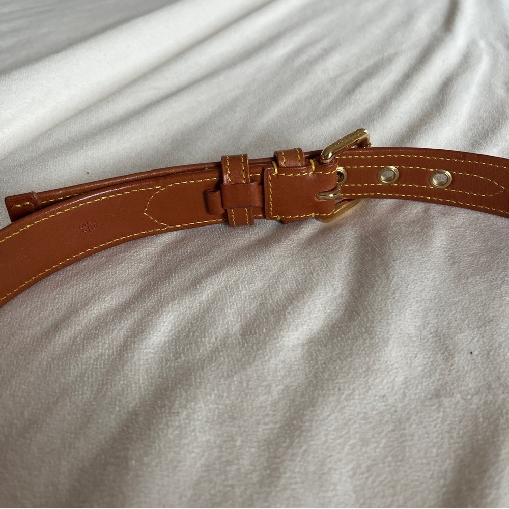 Louis Vuitton Echarpe Tan Leather Logo Belt 85 cm 34” - Picture 10 of 11